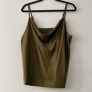 3 for $20 NWOT olive green drape neck cami size XL